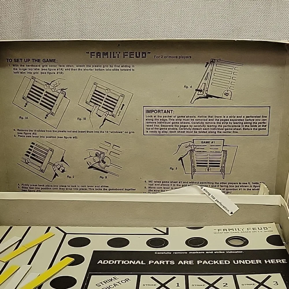Vintage 1977 Family Feud Board Game Complete Classic Game Show Board Game‎